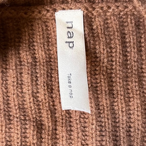 Nap 100% Cashmere Cardigan Size M Chunky Ribbed Knit Oversized Open Pockets - Picture 2 of 8